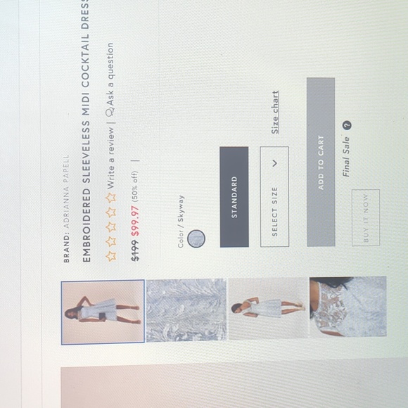 Adrianna Papell sleeveless midi cocktail dress - Picture 2 of 4